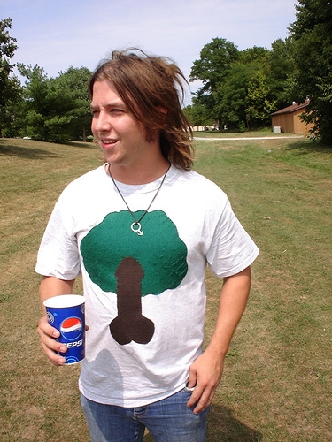Wearing a Mans shirt